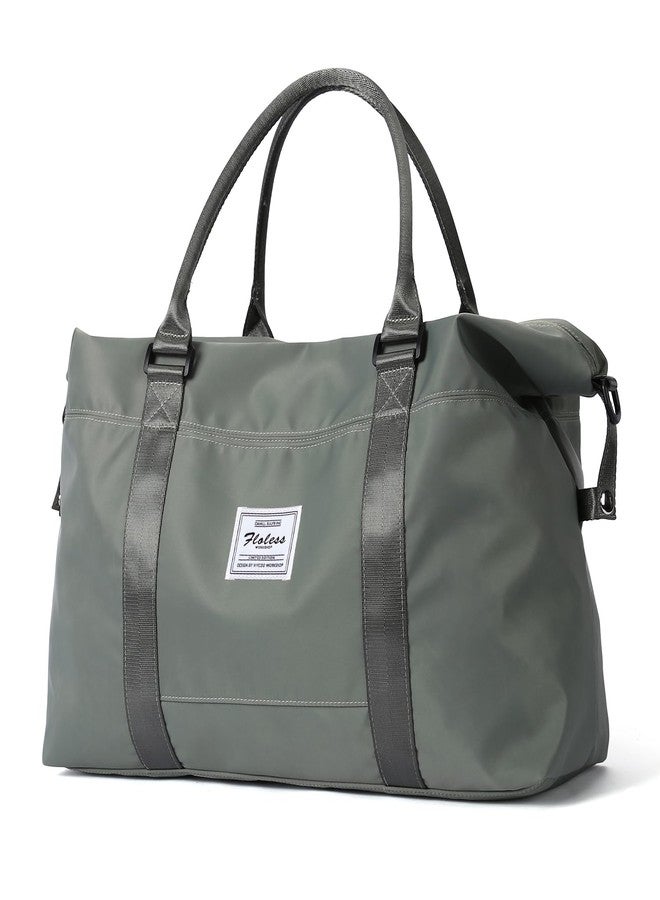 HYC00 Travel Duffel Bag,Weekender Overnight Bag for Women,Carry-on Bag with Wet Pocket,Gym Bag,Extra Large,Olive Green - Image 1